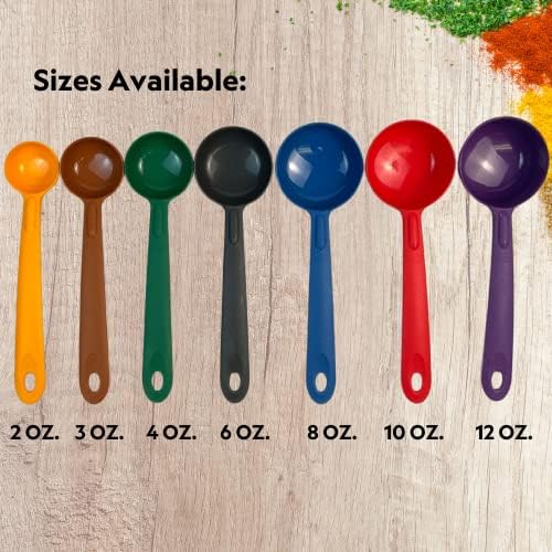 Cook's Rite-Size 10 oz. Solid Round Circle Server Portion Utensil, Copolymer - Image 6