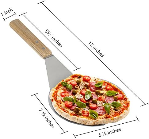 Extra-Large Stainless Steel Wide Spatula Turner Strong Wooden Handle - Image 5