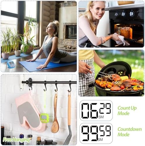 Weewooday 24 Pcs Digital Kitchen Timer Magnetic Timer Bulk On/Off Switch Minute - Image 6
