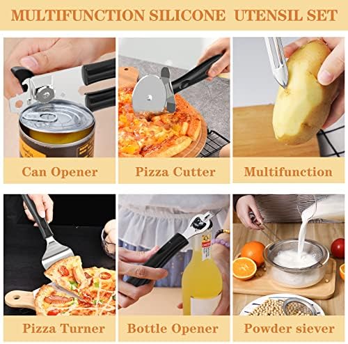 Silicone Cooking Kitchen Utensil Set, Umite Chef 43 PCS Heat Resistant Kitchen - Image 4