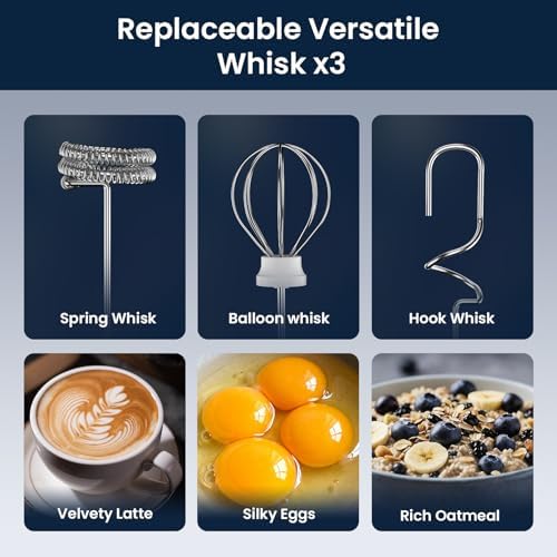 Milk Frother Wand Rechargeable Handheld Electric Whisk 3 Speed Adjustable - Image 5