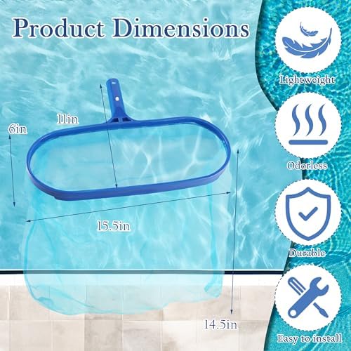 Sunnyglade 15.5x11in Swimming Pool Cleaner Supplies Pool Net Skimmer - Image 4