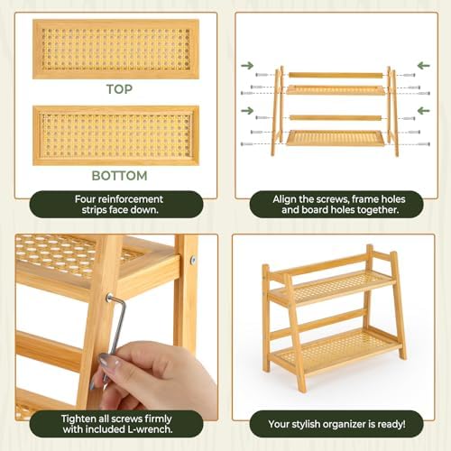 ANBOXIT Matcha Station Organizer, Countertop Bamboo Coffee & Tea Station - Image 6