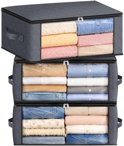 Fab totes 35L Closet Organizers, Foldable Under Bed Storage Containers by Fabtotes