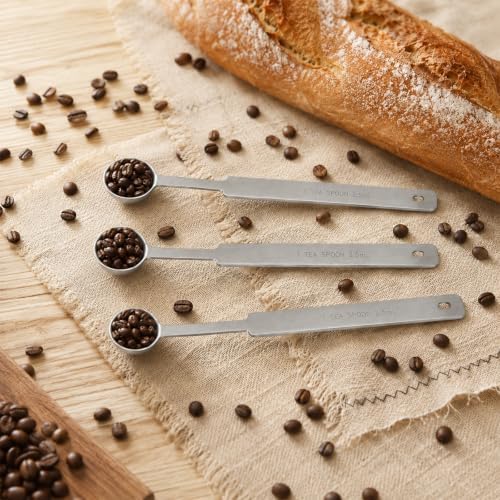 3 Pcs 1/2 Teaspoon 304 Stainless Steel Measuring Spoons, 2.5ml Long Handle - Image 4