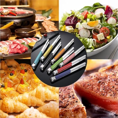 10 Pack Stainless Steel Kitchen Tong, Heat-Resistant Handle - Image 7