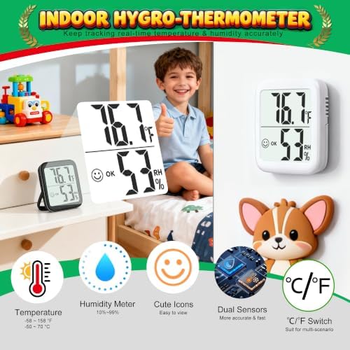 Antonki 2 Pack Room Thermometer Indoor Hygrometer - Image 3
