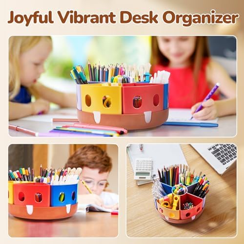 GAMENOTE Rotating Art Supply Organizer, Lazy Susan Caddy - Image 5