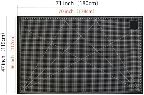 Extra Large 47'x71' Self Healing Cutting Mat，Non-Slip Worktable Mat，Black and - Image 3