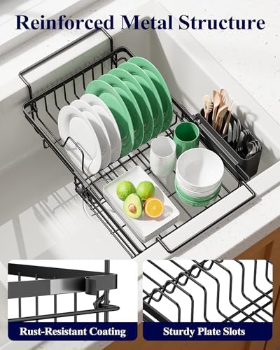 Kitsure Expandable in-Sink or Over-Sink Dish Drying Rack - Image 4
