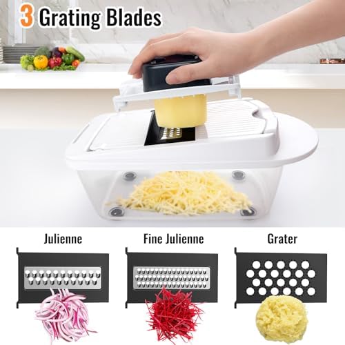 8-Blade Cook Tool & Gadget Sets, Egg Slicer Chopper Grater Set - Image 6