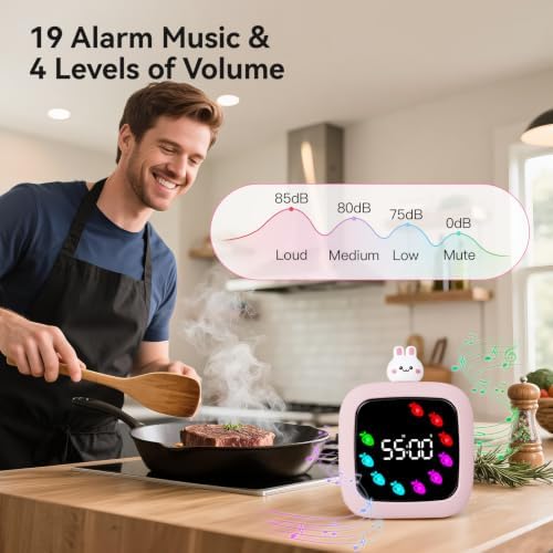 Yunbaoit Digital Visual Timer for Kids, 99-Minute Countdown, Rechargeable - Image 4