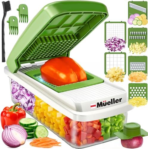 Mueller Vegetable Chopper, Mandoline Slicer, Food Veggie Chopper, Cheese Grater by Mueller