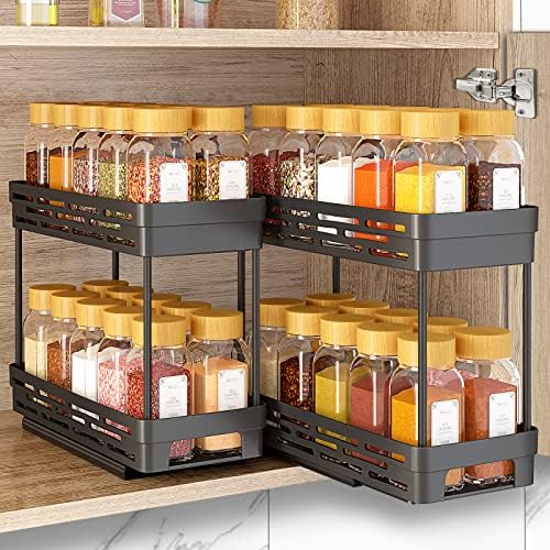 2 Pack Pull Out Spice Rack Organizer by DABIGE