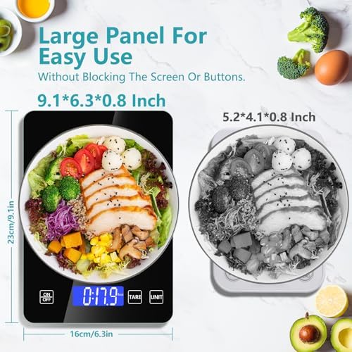 Food Kitchen Scale, Digital Food Scale 33lb/15kg Digital Kitchen Scale - Image 2