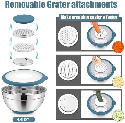 E-far Stainless Steel Mixing Bowls - Image 5