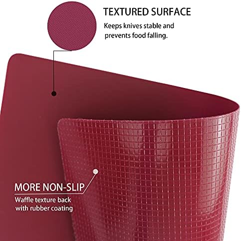 ZVP Plastic Cutting Boards for Kitchen, Flexible Cutting Mats, Gradient Pink - Image 2