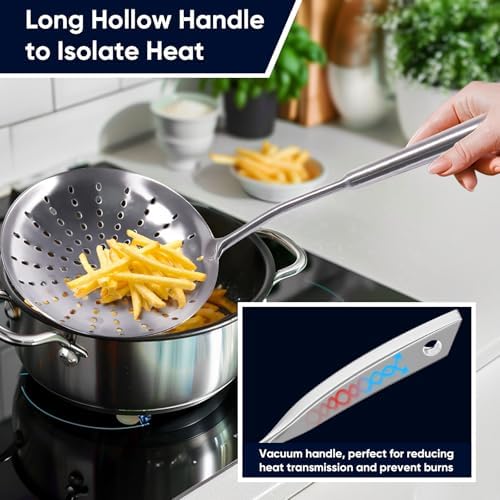 Skimmer Slotted Spoon, Newness 304 Stainless Steel Slotted Spoon - Image 6