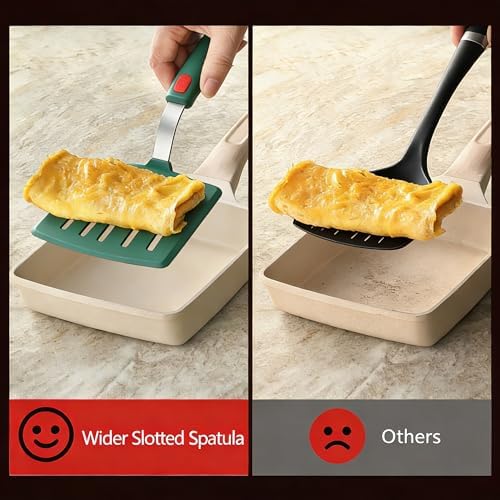 Silicone Wide Pancake Spatula, Slotted Turner - Image 5