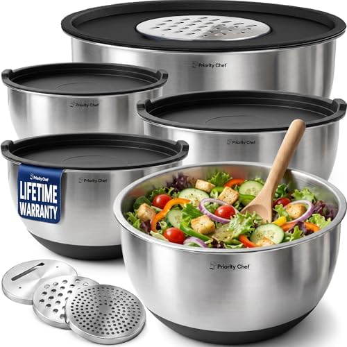 Priority Chef Stainless Steel Mixing Bowls by PriorityChef