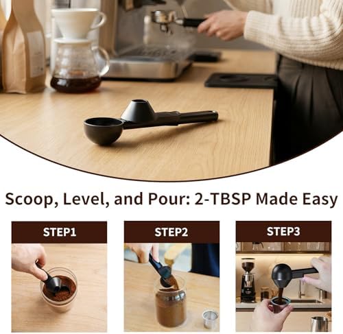 2 Pcs Coffee Scoop with Funnel for Reusable K Cup, 2 TBSP Measuring Spoon - Image 6
