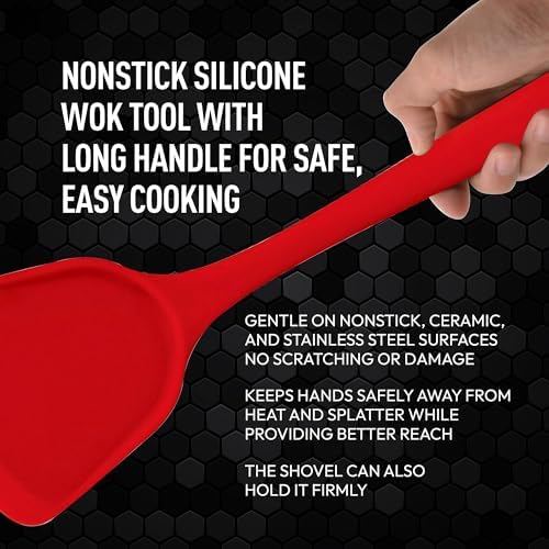 Helen's Asian Kitchen Silicone Wok Turner and Stir Fry Spatula - Image 4