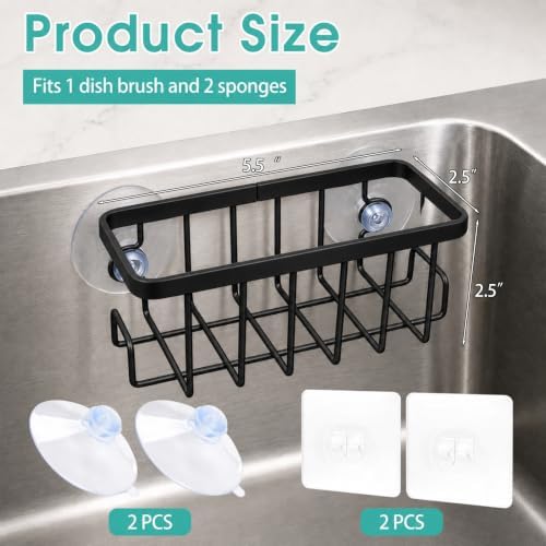 Sponge Holder for Kitchen Sink, Caddy Organizer - Image 2