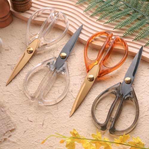 Jasni Transparent Handle Stainless Steel Sharp Powerful Kitchen Scissors - Image 6