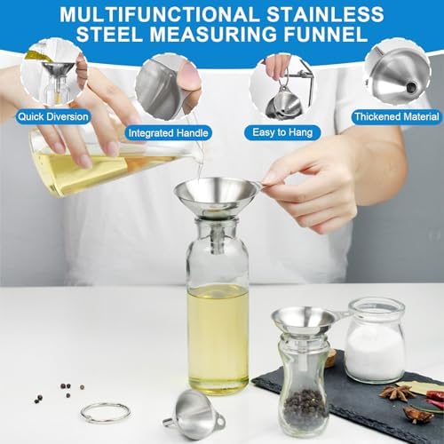 Measuring Cups and Spoons Set 21 Piece, 11 Stainless Steel Nesting Measuring - Image 6