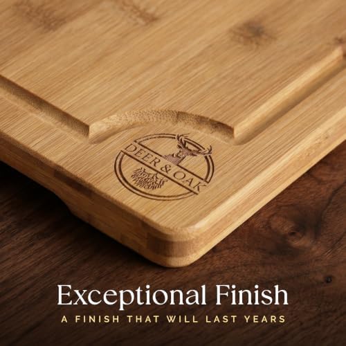 Pre-Oiled, Non Toxic 3-Piece Bamboo Cutting Board Set of 3 - Image 6
