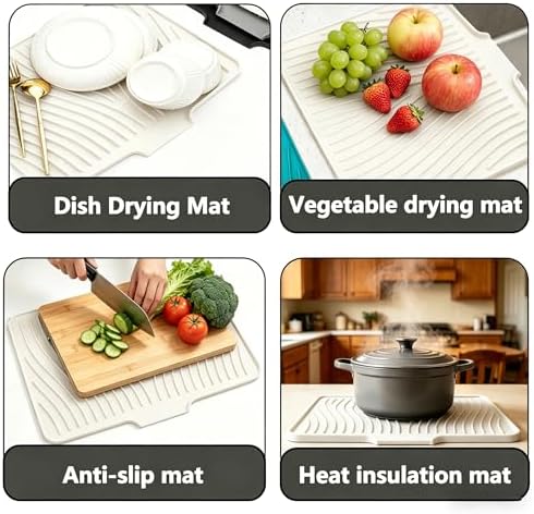EBIGIC Silicone Dish Drying Mat, 19.7"*17"Dish Drying Pad, Kitchen Accessories - Image 6