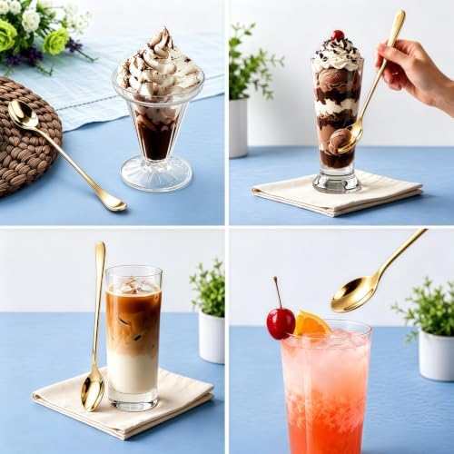 8 Inch Long Handle Iced Tea Spoons, 18/8 Stainless Steel Coffee Spoons - Image 7