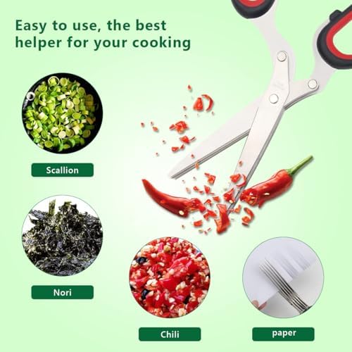 Luxiv Herb Scissors And Stripper Set, 5-Blade Stainless Steel Kitchen Tools - Image 5