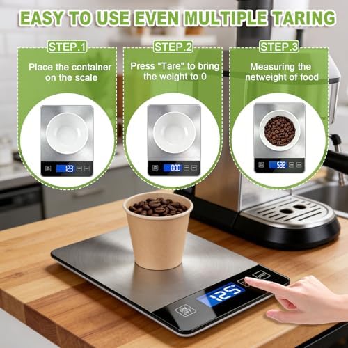 Digital Kitchen Scale, 33lb Food Scale Precisely Measures Grams and Ounces - Image 6