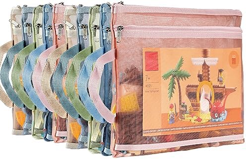 10 Pack Mesh Zipper Pouch Bags，A4 Toy Storage & Organization Bag by TrueLux