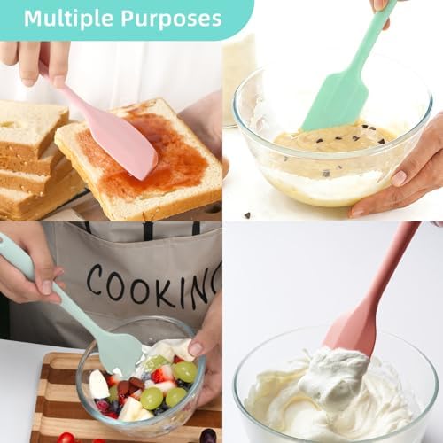 4 Pcs Silicone Spatula Set, Small Rubber Spatulas Silicone Heat Resistant - Image 4