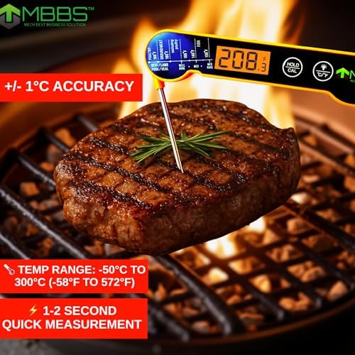 Instant Read Meat Thermometer for Cooking | Waterproof IP67 & Ultra Fast | - Image 2