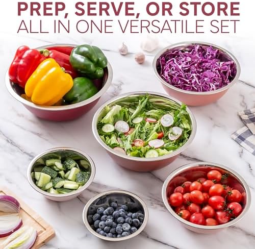COOK WITH COLOR Stainless Steel Mixing Bowls Set - Image 3