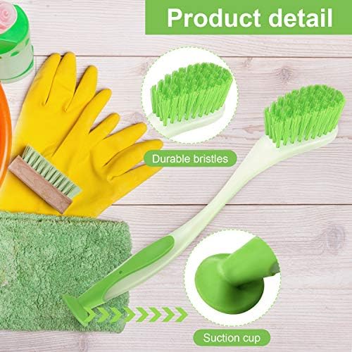 5 Pieces Long Dish Brush with Handle Assorted Color Dishwashing Brush with - Image 3