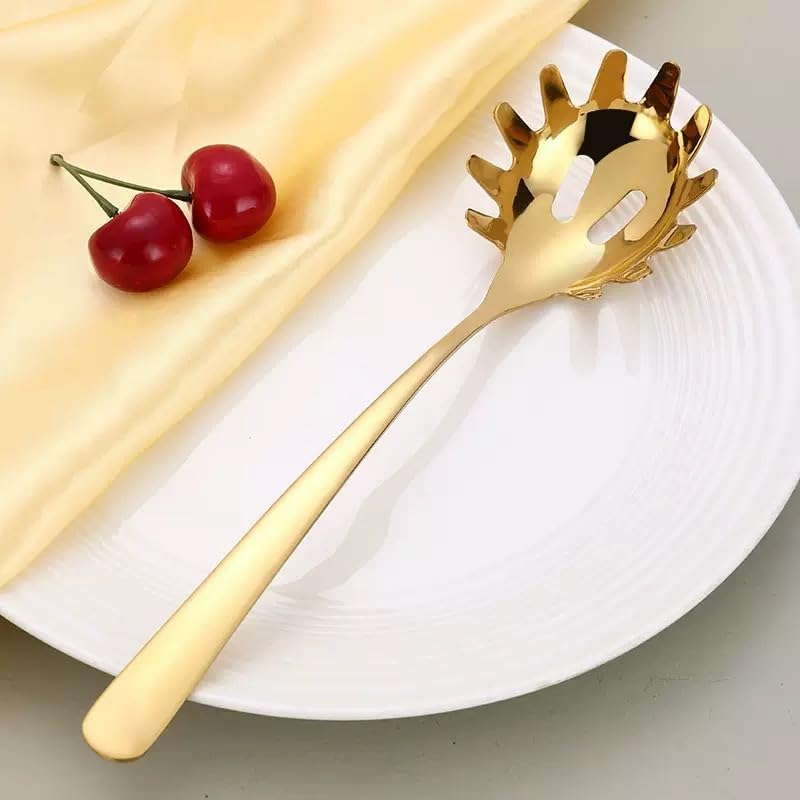 Stainless Steel Pasta Spoon, Spaghetti Spoons Server, Spaghetti Fork - Image 2