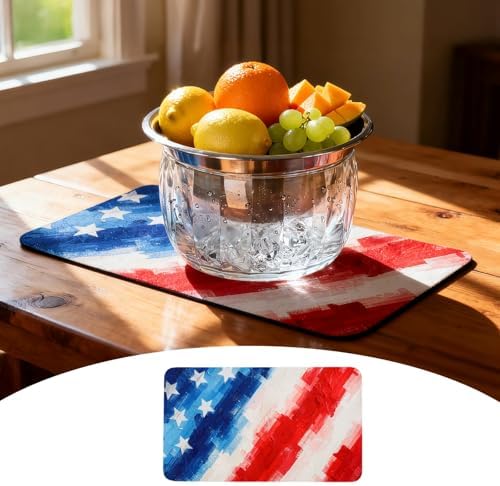 250 anniversary usa American Flag Dish Drying Mat: 12"x20" Drying Pad by EazziSwitch