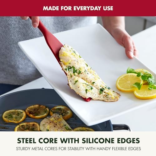 GreenPan Silicone Fish Turner Spatula, Slotted Cooking Kitchen Utensil - Image 3