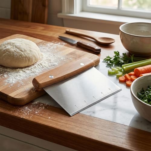 Dough Cutter, Kitchen Scraper, Food Scrapers, Bench Scraper Kitchen Tool - Image 4