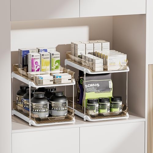 Delamu 2-Tier Multi-Purpose Bathroom Under Sink Organizers and Storage - Image 4