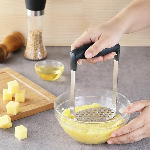 Potato Masher, LCCOWO Stainless Steel Potatoes Masher Kitchen Tool, Mashed - Image 5