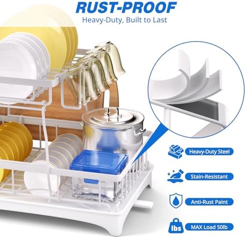 Godboat 2-Tier Dish Drying Rack - Image 4