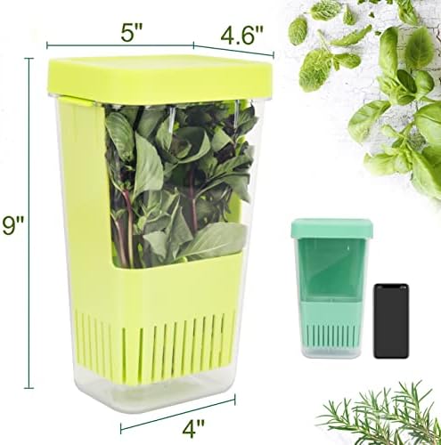 LUVCOSY 2 Pack Herb Keeper, BPA-Free Plastic Herb Saver - Image 2