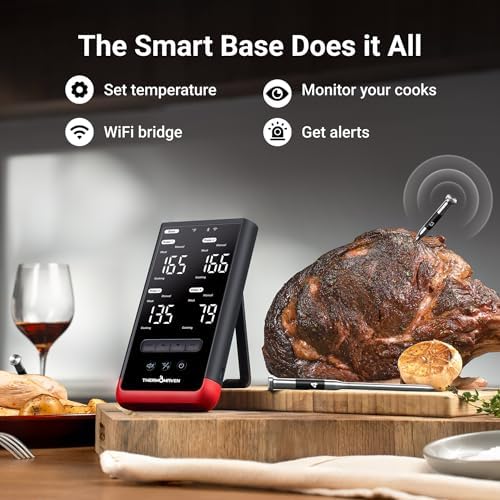 ThermoMaven WiFi Wireless Meat Thermometer, 4 Probes, Smart Base, 6 Sensors - Image 2