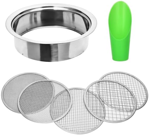 Soil Sieve Set Garden Soil Sifter Stainless Steel Mesh Sifter, Compost Sifter by LWADALN