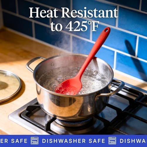 GIR: 5-Piece Silicone Essentials Kitchen Utensils Set – Fire Red - Image 5